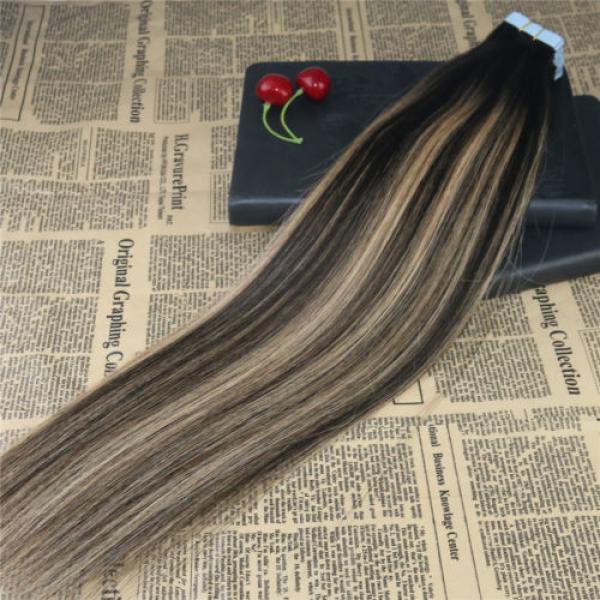 10A Remy tape in human hair extension omber Balayage Brazilian Virgin Human Hair #5 image