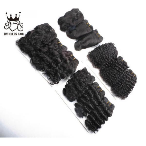 3 bundles 100% unprocessed virgin brazilian hair natural black human remy hair #3 image
