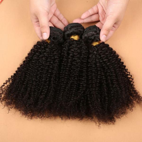 3 Bundles 7A Brazilian Human Baby Virgin Hair Kinky Curly Weave Extension 300g #1 image