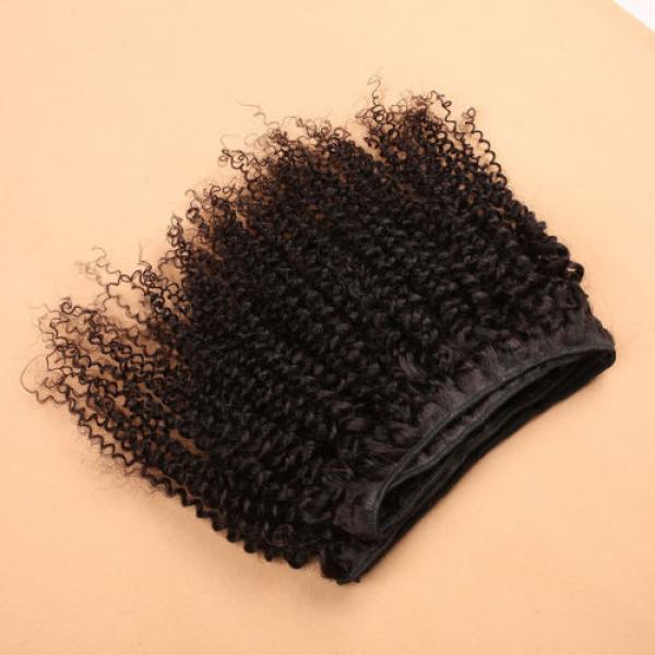 3 Bundles 7A Brazilian Human Baby Virgin Hair Kinky Curly Weave Extension 300g #3 image