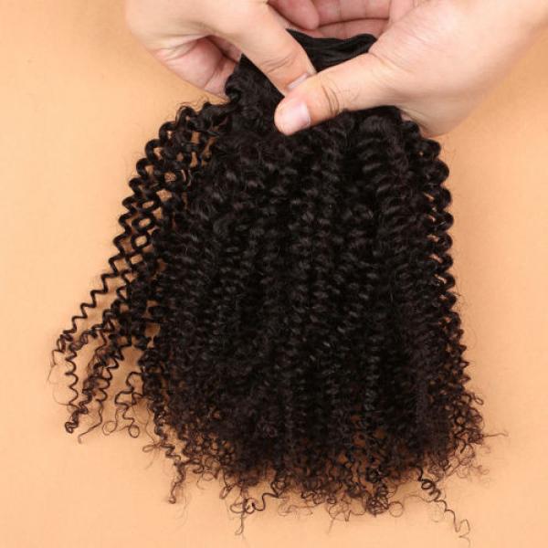 3 Bundles 7A Brazilian Human Baby Virgin Hair Kinky Curly Weave Extension 300g #4 image