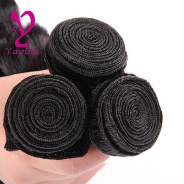 7A Unprocessed Brazilian Virgin Human Hair Extensions Straight Weave 3 Bundles #5 image