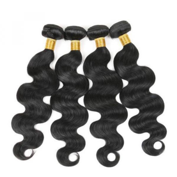 Unprocessed 4 Bundles TOP Virgin Brazilian Human Remy Hair Weave Body Wave 200g #3 image