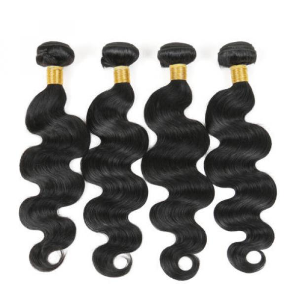 Unprocessed 4 Bundles TOP Virgin Brazilian Human Remy Hair Weave Body Wave 200g #4 image