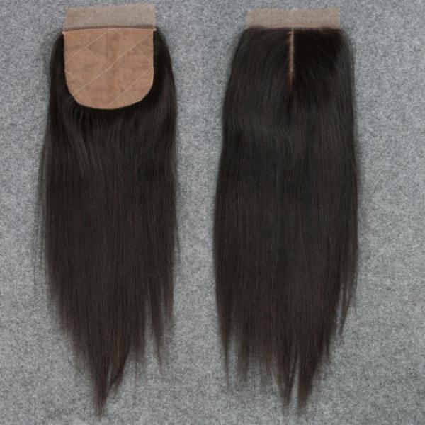 7A Human Virgin Hair 4*4 Brazilian Straight Silk Base Closure Silk Top Closure #1 image