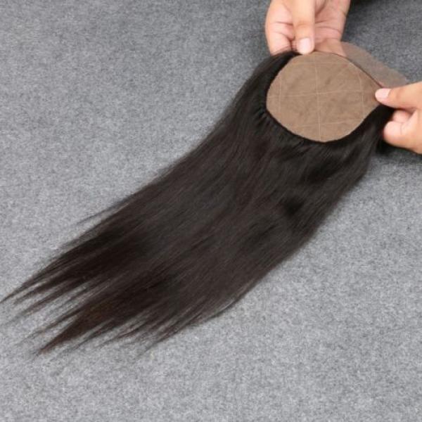7A Human Virgin Hair 4*4 Brazilian Straight Silk Base Closure Silk Top Closure #5 image