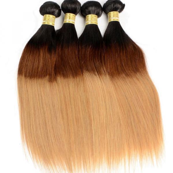 Ombre 100% Unprocessed Brazilian Virgin Straight Hair Extension 300g/3 Bundles #3 image