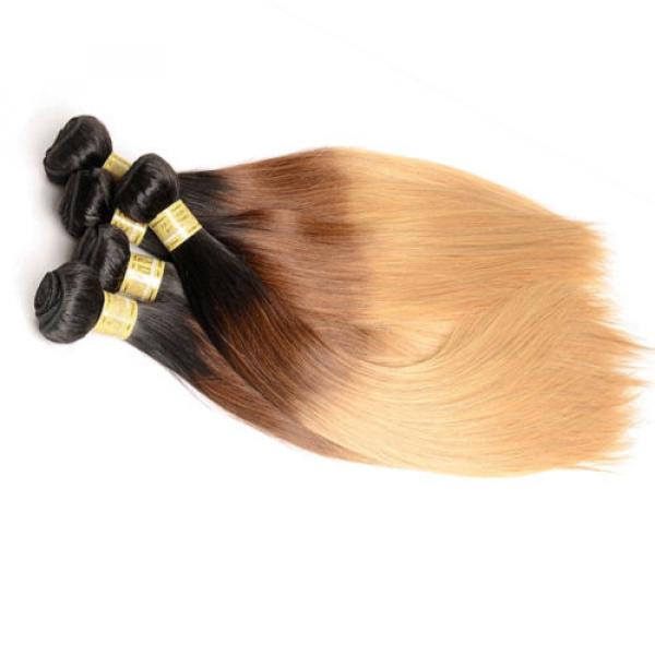 Ombre 100% Unprocessed Brazilian Virgin Straight Hair Extension 300g/3 Bundles #5 image
