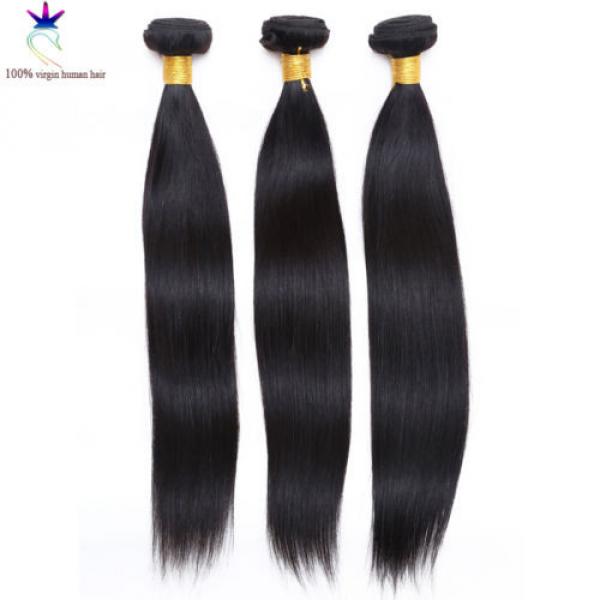 Virgin Brazilian Hair Extension Remy Straight Silky 3 Bundles(8&#034;10&#034;12&#034;)/300g #3 image