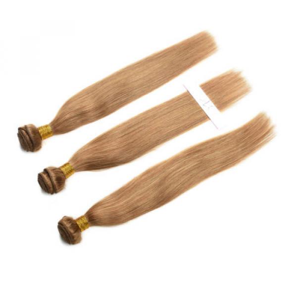 4bundles 50g Remy Human Hair Straight Honey Blonde Color 27 Brazilian hair Weave #2 image