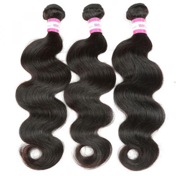 3 Bundles/300g Human Hair Extension 100 6A Brazilian Virgin Body Wave Hair Weft #4 image