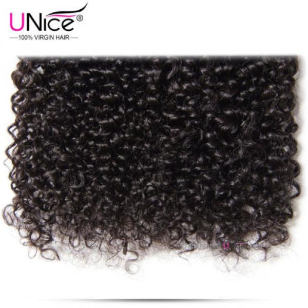 Brazilian Curly Virgin Hair Weave 4 Bundles UNice Wet Wavy Human Hair Extensions #5 image