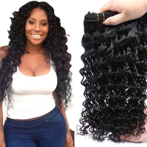 4 bundles Brazilian Virgin Remy Hair deep wave Human Hair Weave Extensions #1 image