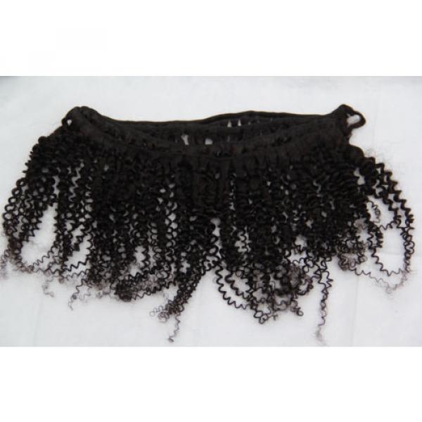 6A 1Bundle Kinky Curly Brazilian virgin Hair Weaving Weft Black 100g/pc 10-24&#034; #2 image