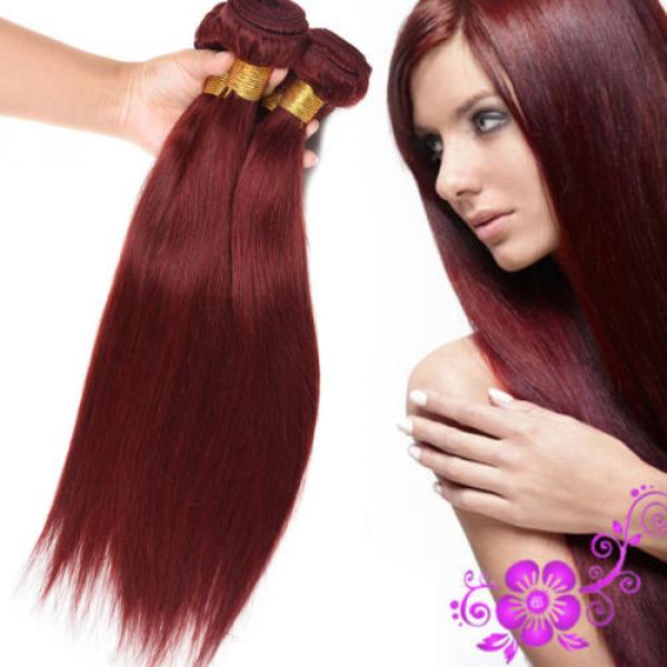 Brazilian Virgin Hair Color 33# Straight Real Remy Human Hair Extension Weft #1 image
