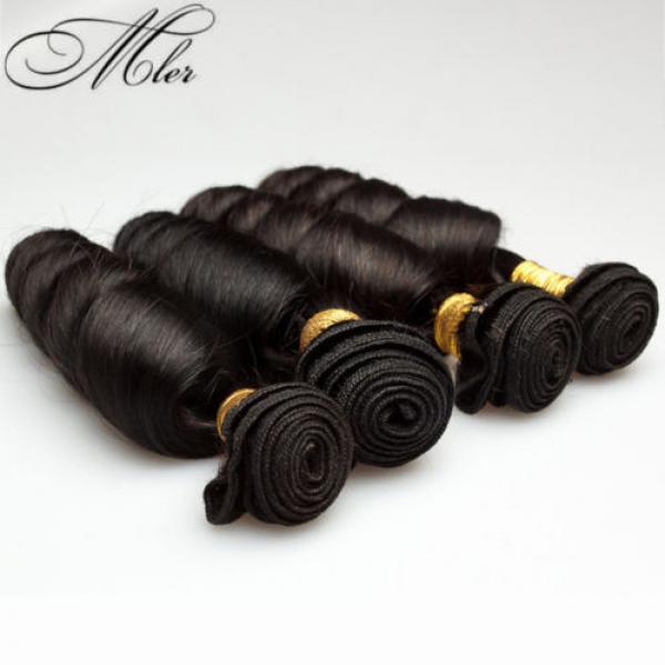 100% Brazilian Virgin Human Remy Hair Extension 4 Bundle Weaving Weft Loose Wave #2 image