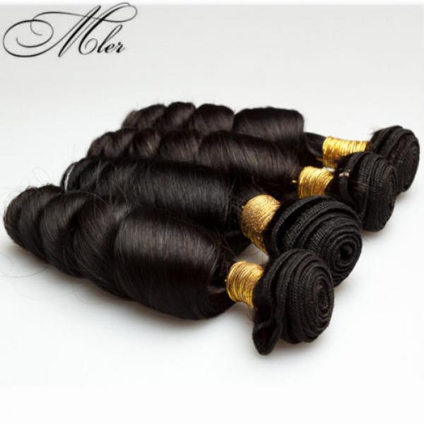 100% Brazilian Virgin Human Remy Hair Extension 4 Bundle Weaving Weft Loose Wave #3 image