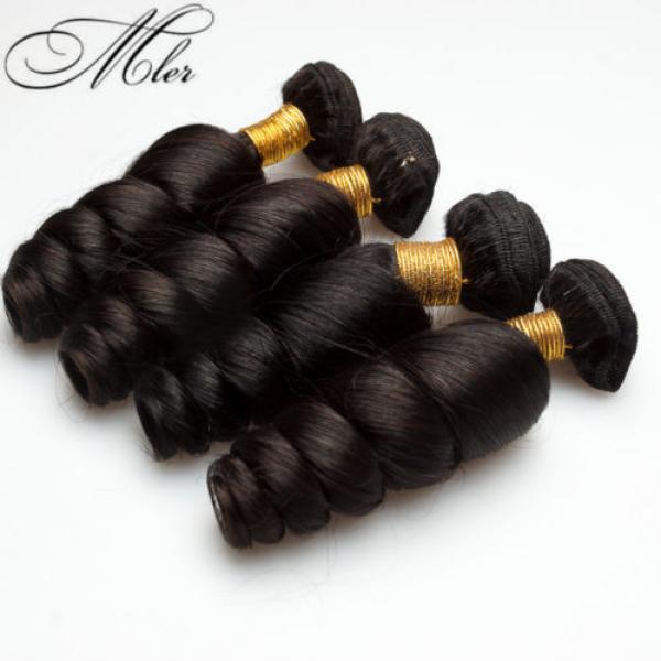 100% Brazilian Virgin Human Remy Hair Extension 4 Bundle Weaving Weft Loose Wave #5 image