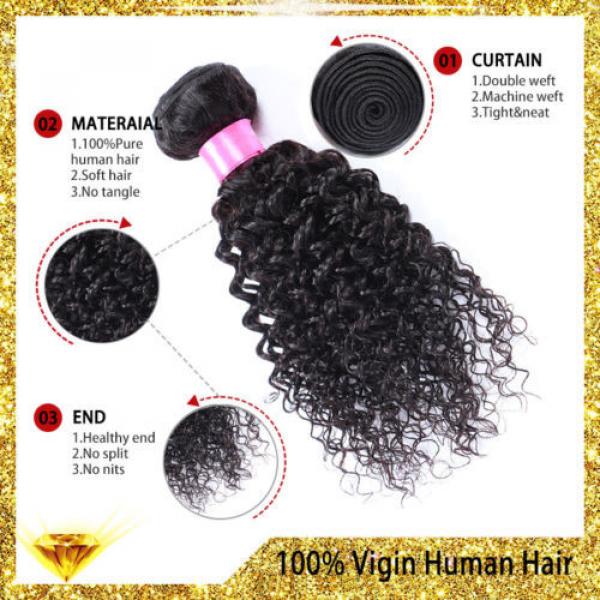 Virgin 100% Brazilian Kinky Curly Hair Weave Human Hair Extension 3 Bundle 16&#034;x3 #5 image