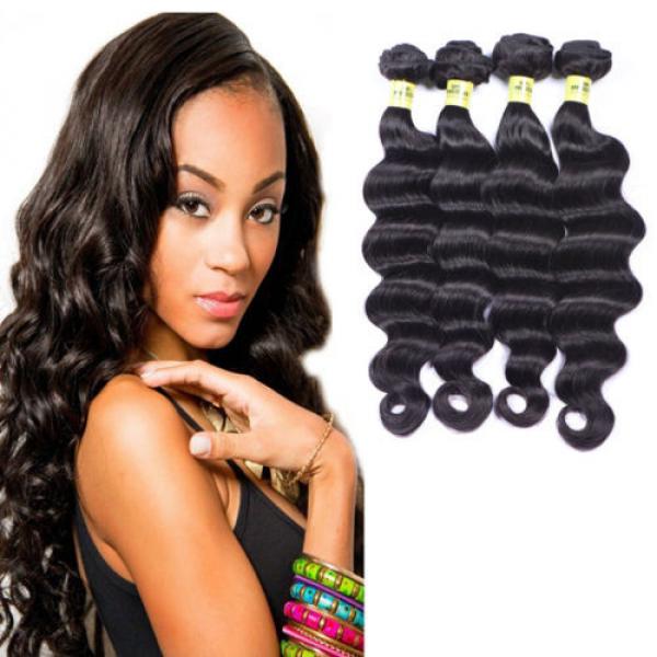 loose wave Brazilian Human Hair 4 bundle/200g unprocessed 100% virgin hair weft #1 image