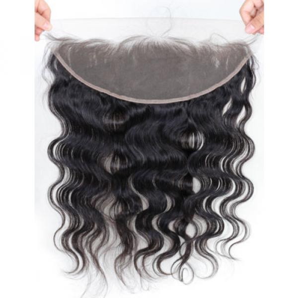 Best Virgin Remy Human Hair Ear to Ear Lace Frontal Brazilian Body Wave Closures #3 image