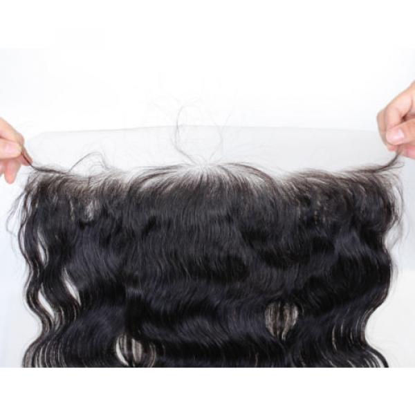 Best Virgin Remy Human Hair Ear to Ear Lace Frontal Brazilian Body Wave Closures #4 image