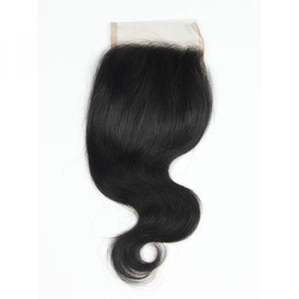 Grade 7A Body Wave Human Hair Brazilian Black1B Virgin Hair Lace Frontal Closure #2 image