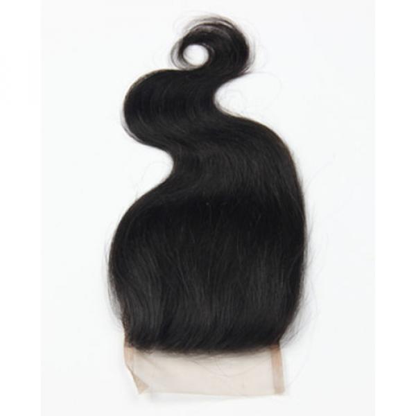 Grade 7A Body Wave Human Hair Brazilian Black1B Virgin Hair Lace Frontal Closure #3 image