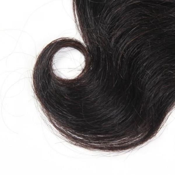 Grade 7A Body Wave Human Hair Brazilian Black1B Virgin Hair Lace Frontal Closure #5 image