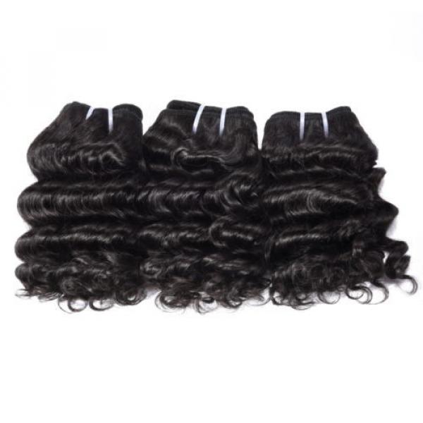 8 in. Virgin Brazilian/Peruvian/Indian Human Hair Extension Deep Curly 3 Bundles #1 image