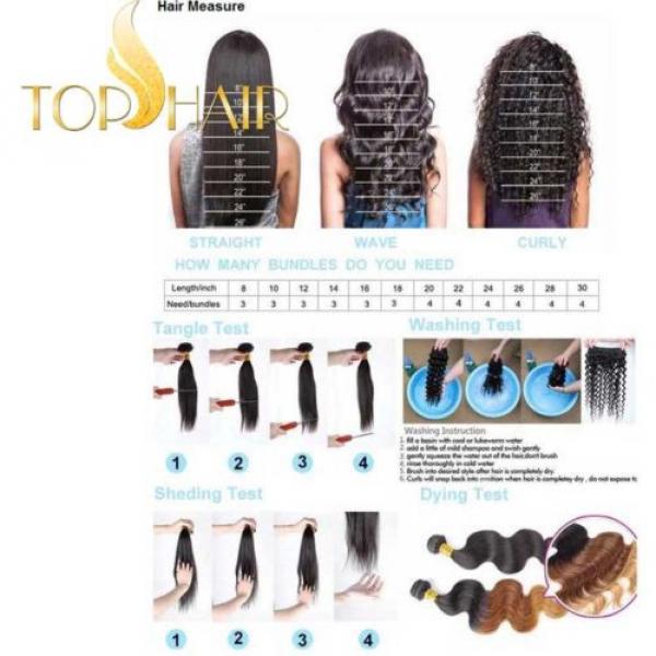 100% virgin Brazilian remy Hair Ombre color 1b/30 3Bundles Loose deep Wave weft #5 image
