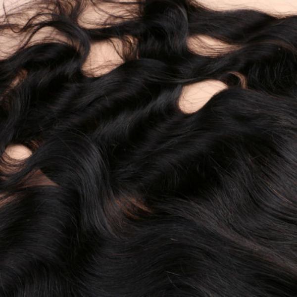 7A Brazilian Human Virgin Hair Body Wave 13*4 Ear to Ear Lace Frontal Closure 1B #5 image