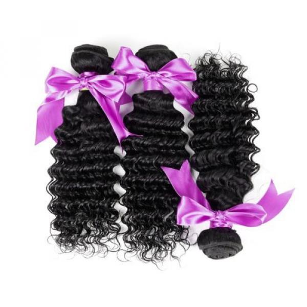 Brazilian Unprocessed Virgin Hair Deep Wave 4pcs 100% Human Hair Bundles 200g #2 image