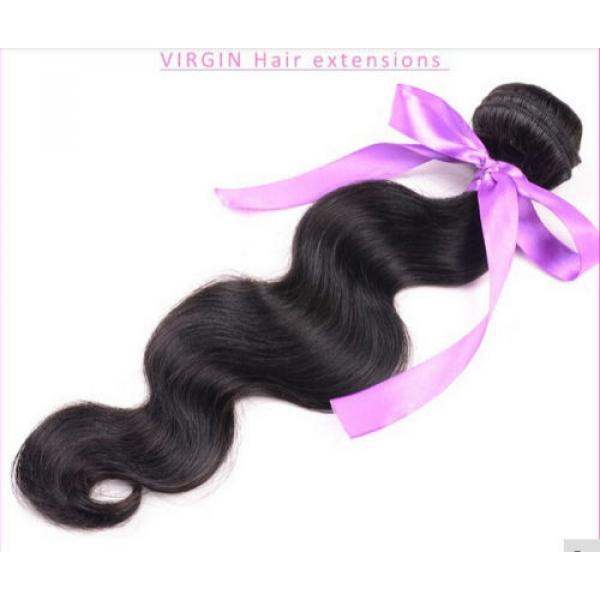 100% 6A 1Bundle 100g Virgin Brazilian Body Wave 10-30&#034; Natural Black Human Hair #1 image