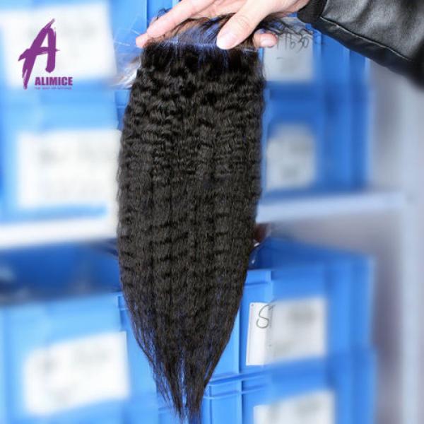 3 Bundles 100% Virgin Brazilian Unprocessed Human Hair Extensions with Closure #5 image