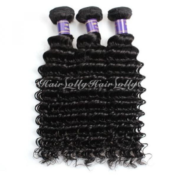 7A 3Bundles Unprocessed Virgin Brazilian Deep Wave Curly Human Hair Weft 300g #2 image