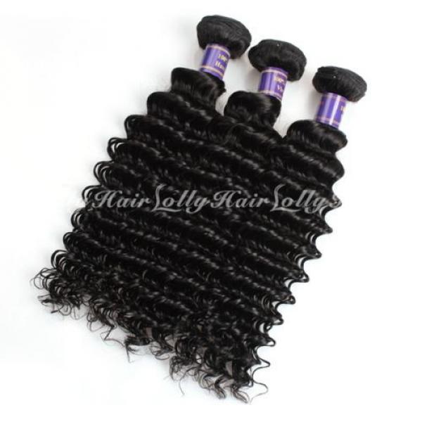 7A 3Bundles Unprocessed Virgin Brazilian Deep Wave Curly Human Hair Weft 300g #5 image
