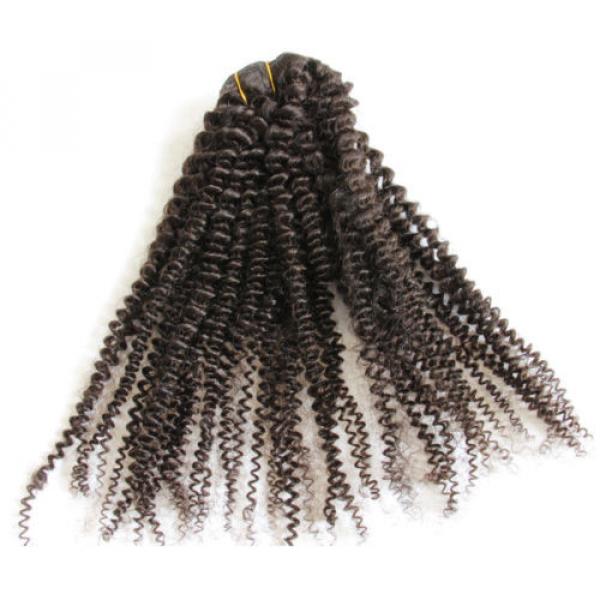 100% 7A Virgin Brazilian Human Hair Kinky Curl Clip in Hair Extension 7pcs 120g #3 image