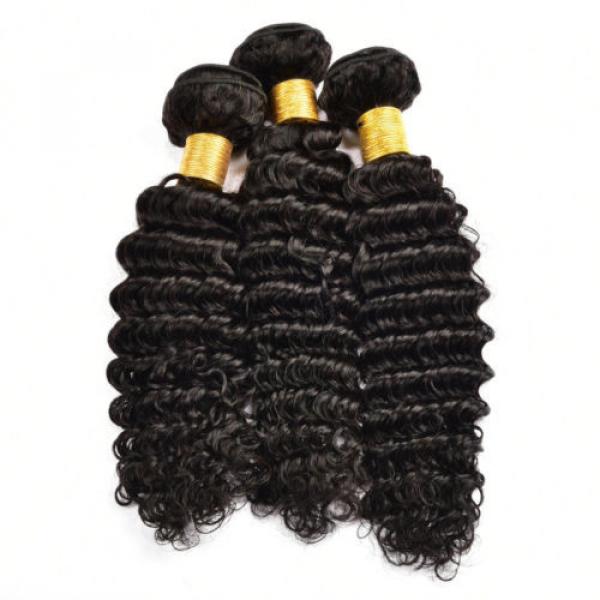 3 Bundles 300g Deep Wave Human Hair Extension Brazilian Virgin Hair 8 to 24 Inch #2 image