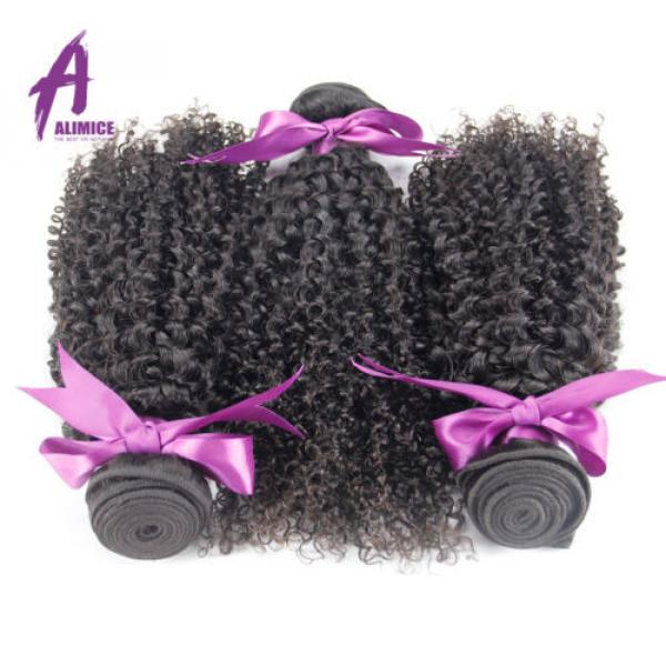 Kinky Curly 3 Bundles Brazilian Virgin Human Hair Extensions Weave Weft 300g 8A #3 image