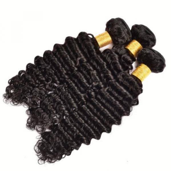 3 Bundles 300g Deep Wave Human Hair Extension Brazilian Virgin Hair 8 to 24 Inch #5 image
