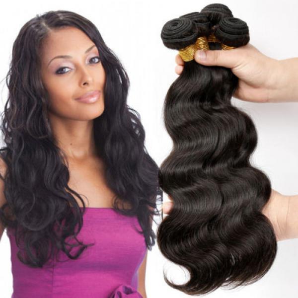 3/4 Bundle Brazilian Virgin Human Hair Weave Body Wave Indian Remy Hair Weave #1 image