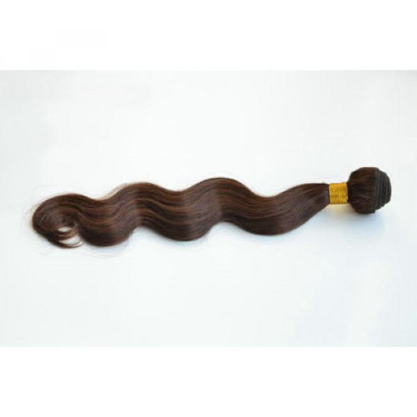 100% 6A 1Bundle 100g Virgin Brazilian Body Wave 10-30&#034; Natural Brown Human Hair #2 image