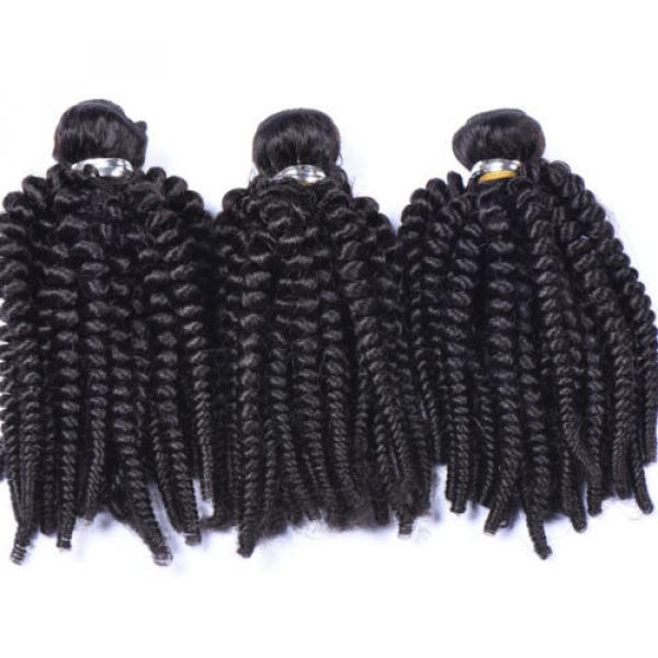3 Bundles Virgin Brazilian Curl Human Hair Weave Loose Wave Hair Extensions Weft #1 image