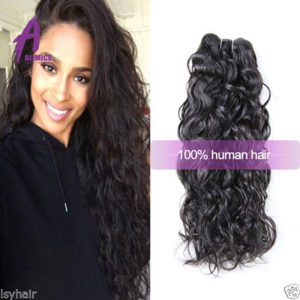 3 Bundles/300g THICK 100%  Brazilian Virgin Hair Natural Wave Human Extensions #1 image