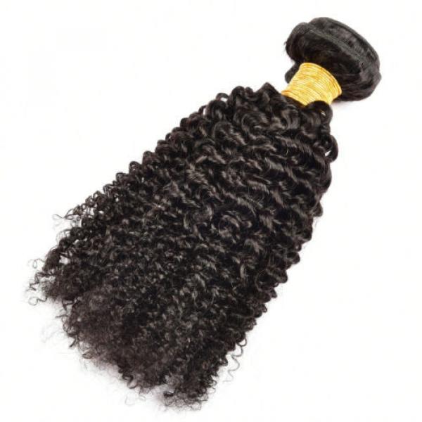 1 Bundle Brazilian Kinky Curly Virgin Hair Curly Weave Human Hair Natural Black #4 image