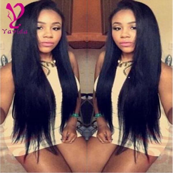 300G/3 Bundles Peruvian Virgin Human Hair Extensions Weft Virgin Straight Hair #1 image