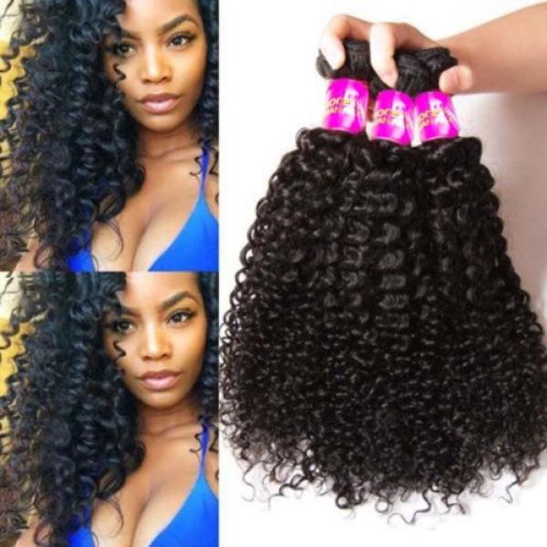 Peruvian Curly Virgin Hair Weave 3 Bundles Human  Hair Extension 100%Unprocessed #2 image