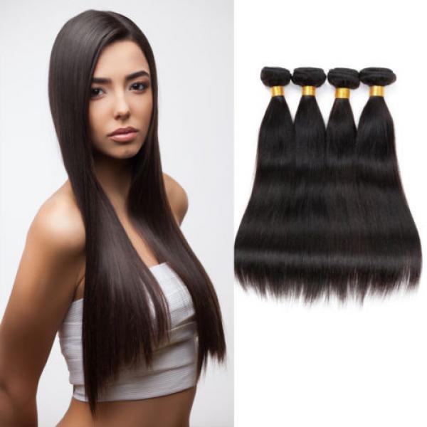 4Bundles/200g 7A Unprocessed Virgin Peruvian Straight Hair Extension Human Weave #1 image