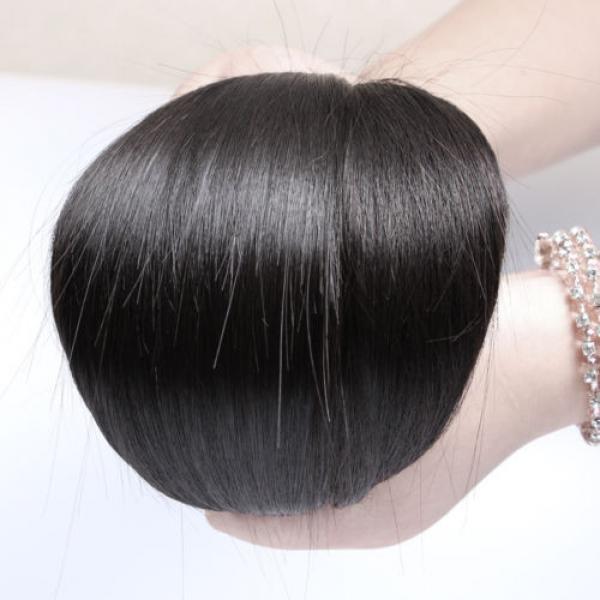 4Bundles/200g 7A Unprocessed Virgin Peruvian Straight Hair Extension Human Weave #5 image